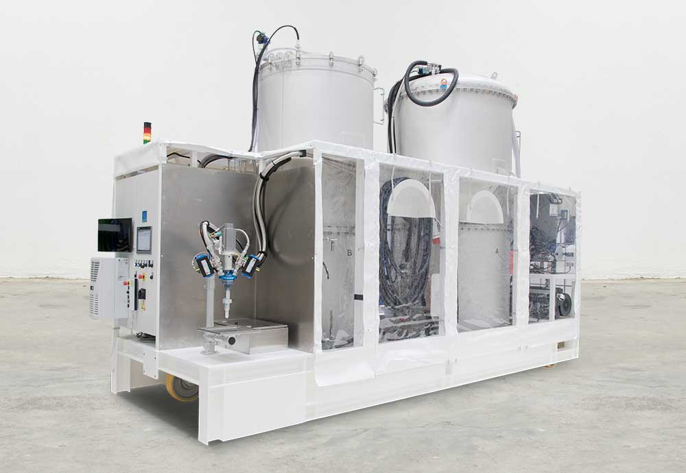 Direct infusion system NODOPUR with inline degassing module T-EVAC